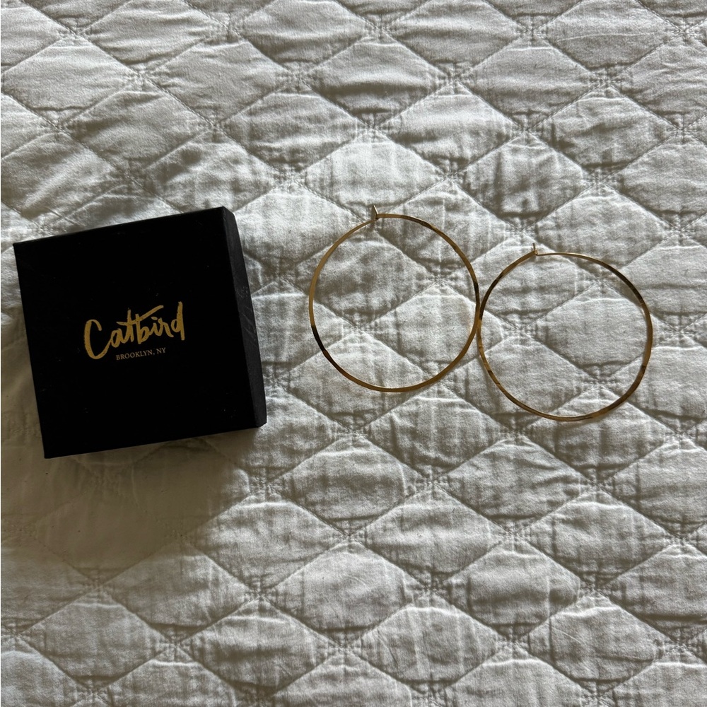 Catbird XL Gold Hoop Earrings